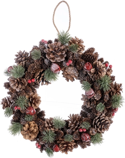 Coroniță decorativă cu conuri BELL 40 cm