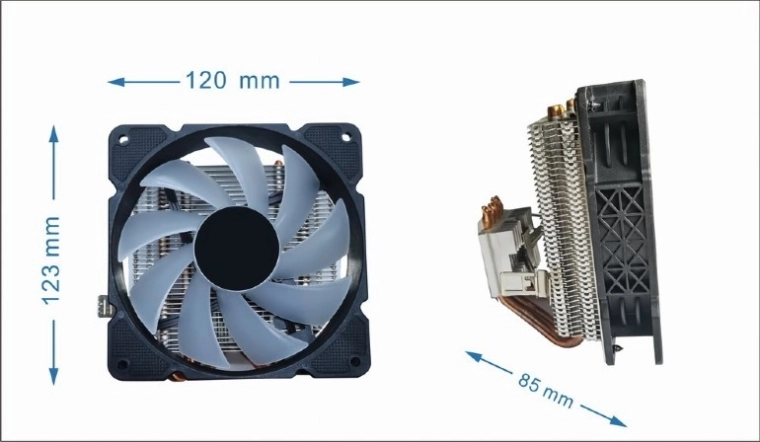 Gembird Huracan cooler procesor 120 mm 100 W ARGB PWM