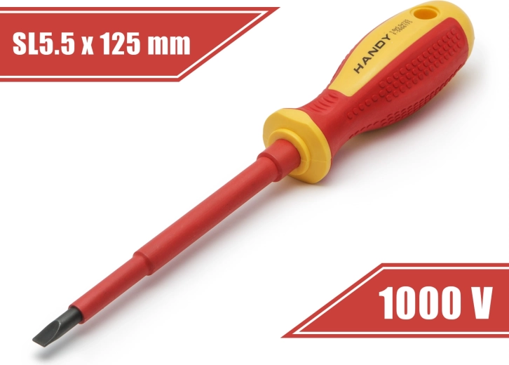 Șurubelniță plată izolată 5,5 × 125 mm pentru până la 1000 V