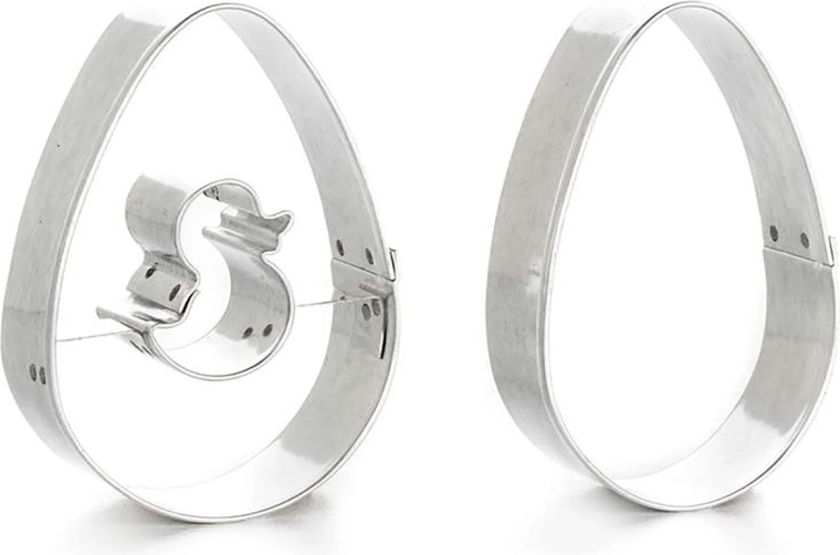 Set de forme pentru biscuiți în formă de ou, 2 bucăți