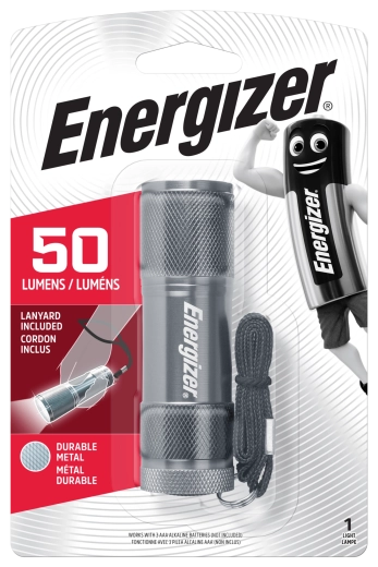 Lanternă manuală metalică Energizer cu 3× AAA