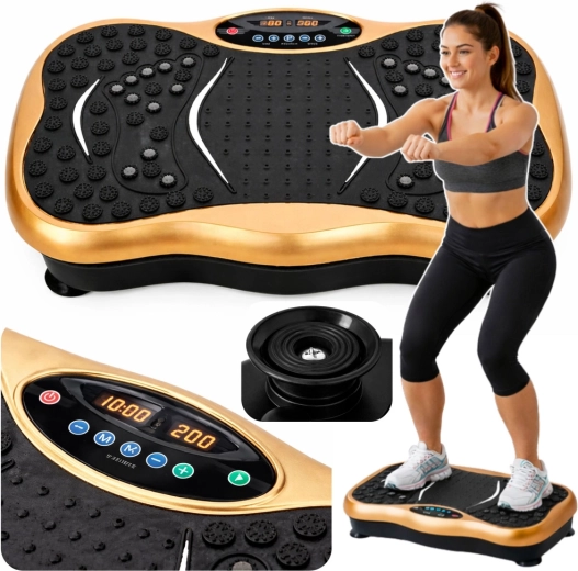 Platformă fitness cu vibrații și difuzoare Bluetooth