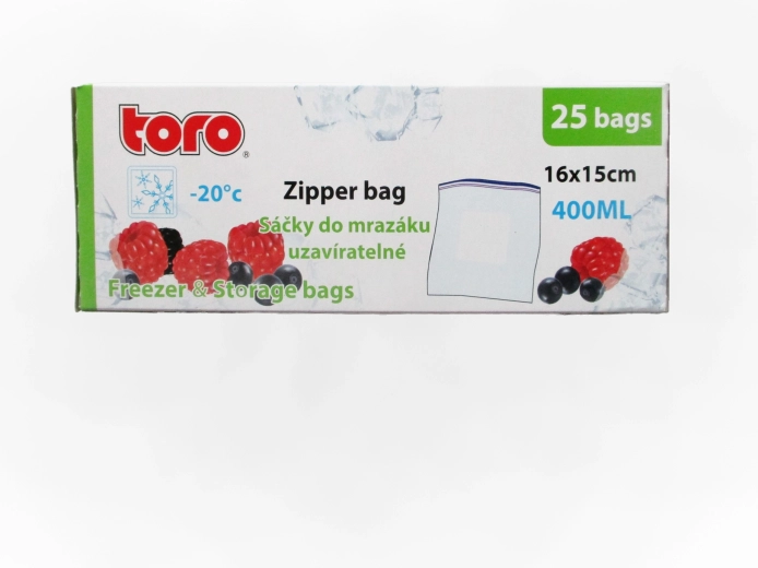 Pungi pentru congelare TORO 400 ml, 25 buc