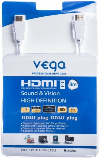 Vega cablu HDMI 8 m alb