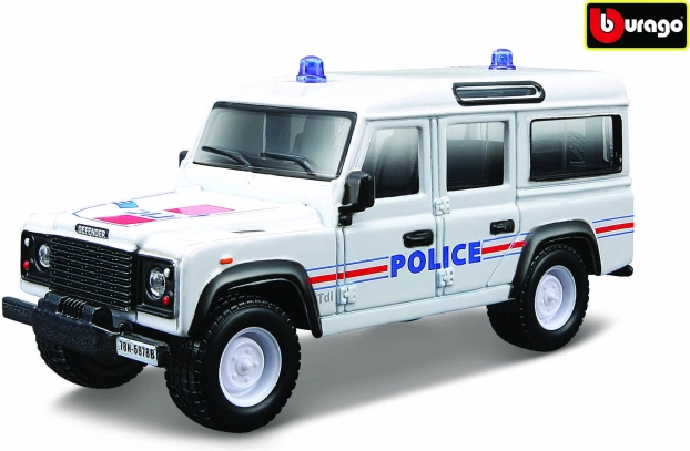 Bburago Land Rover Defender 110 Emergency Force 1:50 model metalic