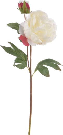 Floare artificială bujor alb 50 cm