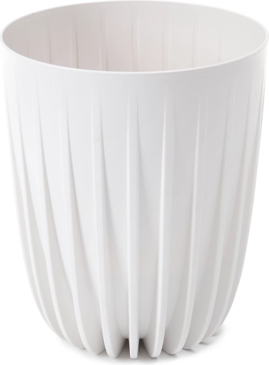 Ghiveci Mira Eco Recycled 19 cm alb