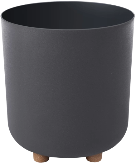 Ghiveci Sofia 24 cm din plastic reciclat – negru mat