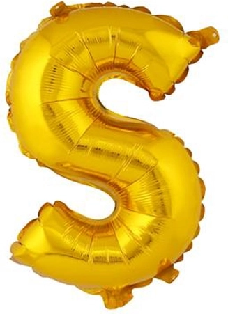 Balon din folie literă S 30 cm auriu TORO