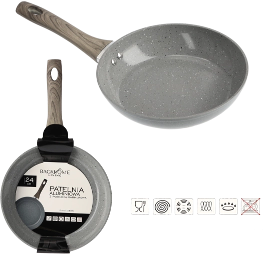 Tigaie din aluminiu antiaderentă cu strat de marmură 24 cm
