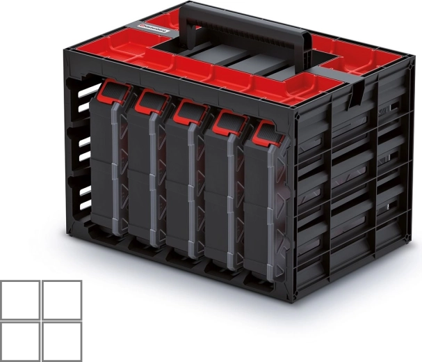 Dulap cu 5 organizatoare TAGER CASE pentru scule și componente