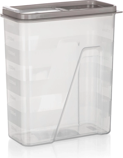 Recipient pentru alimente uscate 2 l cu capac dozator LATTE