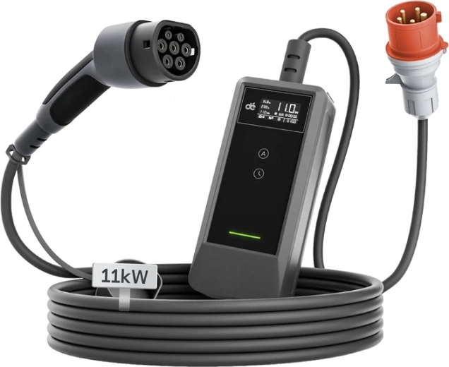Încărcător portabil pentru vehicule electrice DEPOW, 11 kW, cu cablu de 20 m tip 2