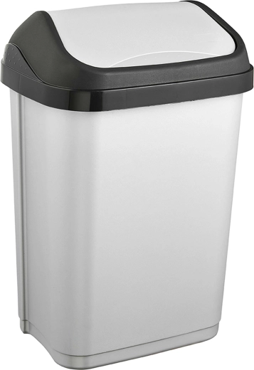 Coș de gunoi din plastic Keeeper cu capac basculant 10 l