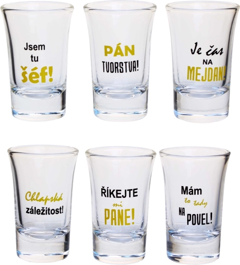 Set cadou păhărele TORO Chestiune bărbătească 6×40 ml