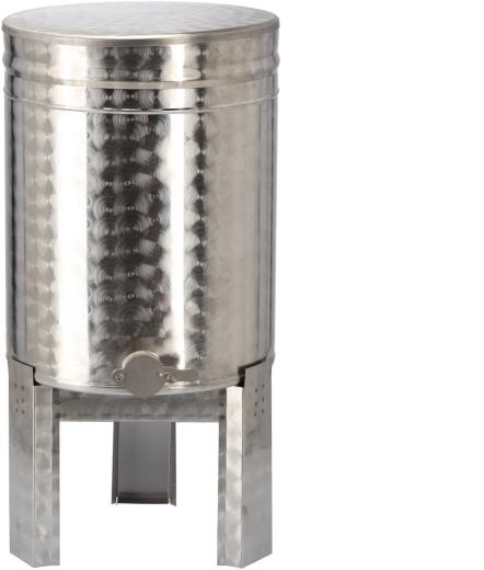 Decantor din inox pentru miere 63 l cu suport, robinet și capac