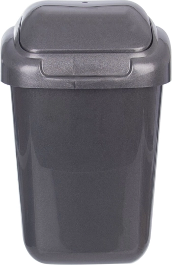 Coș de gunoi din plastic (UH) 50 l cu capac rabatabil, antracit