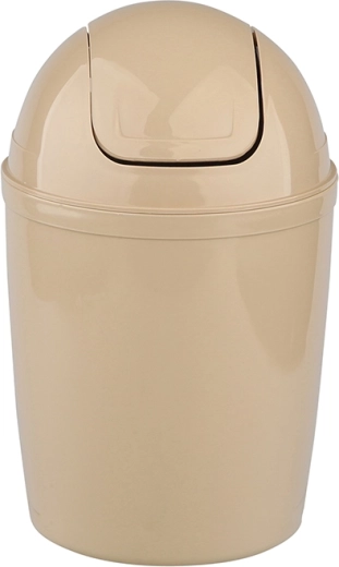 Mini coș de gunoi cu capac basculant 1,6 l, bej