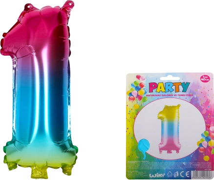 Balon umflat curcubeu numărul 1