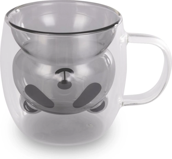 Set Lamart de pahare termoizolante cu pereți dubli și motiv cu urs, 230 ml, 2 buc.
