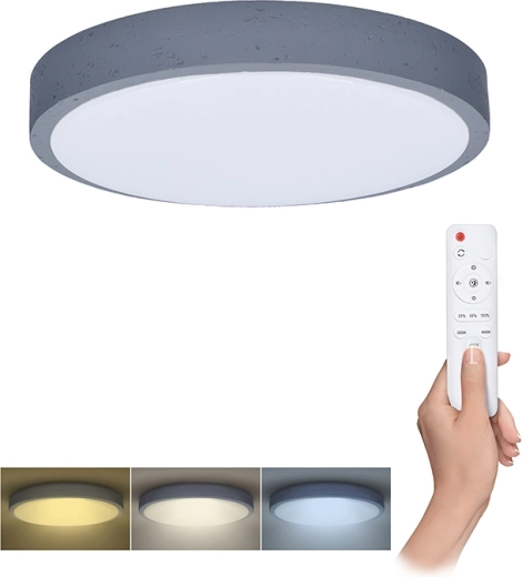 Solight corp de iluminat LED de tavan/perete Grey cu telecomandă 48 W 38 cm dimabil