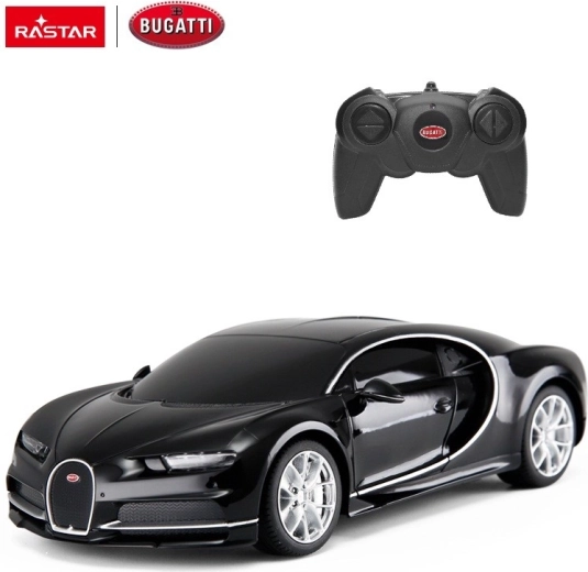 Mașină RC Bugatti Chiron cu telecomandă Rastar 1:24 neagră