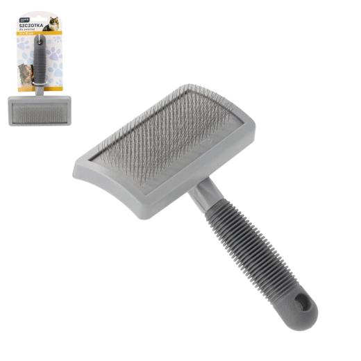 Perie pentru blană, pentru animale de companie, 17 × 10 cm, cu peri fini din sârmă