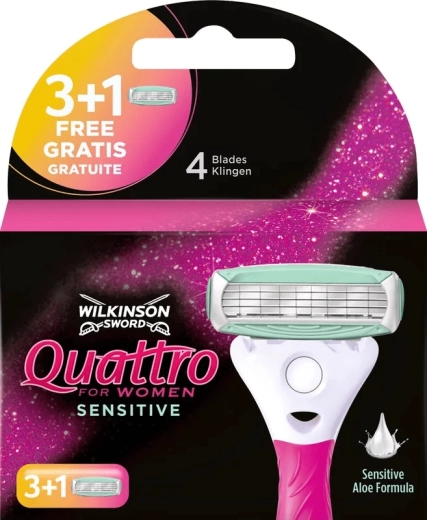 Wilkinson Quattro for Women Sensitive capete de ras de schimb 3+1