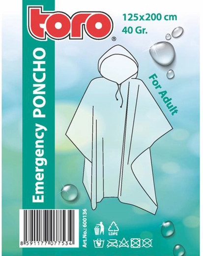 Pelerină poncho pentru adulți Toro
