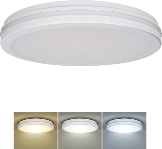 Plafonieră LED Solight Gari 44 W 3960 lm 3CCT IP65 40 cm albă