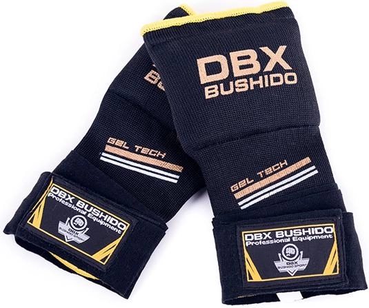 Mănuși interioare cu gel DBX Bushido negru-galben – S/M