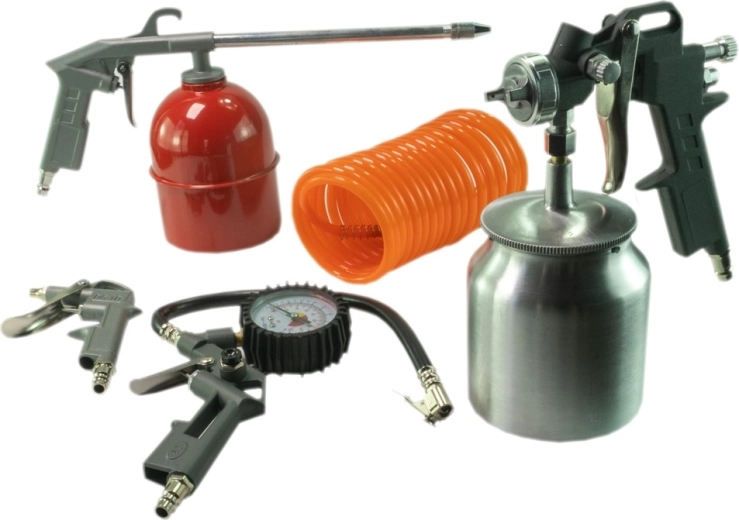 Set pneumatic de scule, cu cinci piese