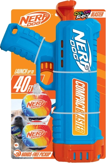 Nerf Dog blaster compact pentru mingiuțe + 2 mingi de tenis