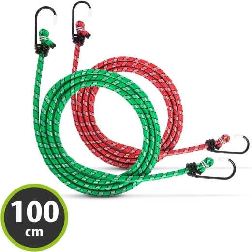 Set de corzi elastice de fixare de 100 cm, 2 bucăți