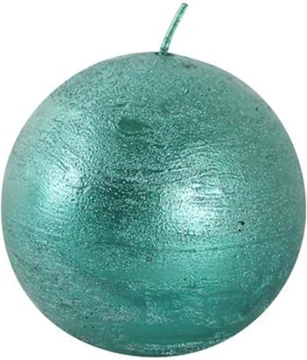 Lumânare rustică rotundă 8 cm – verde Provence