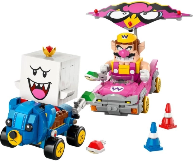Lego super mario mario kart – wario și king boo