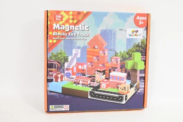 Cuburi de construcție magnetice – cuburi, 100 buc.