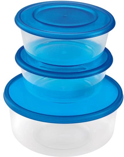 Cutii din plastic HEIDRUN, set 3 buc