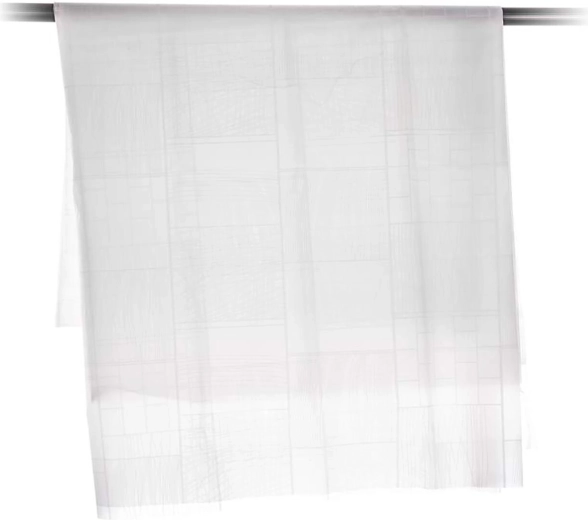 Perdea de duș PEVA albă – decor cuburi 180 × 200 cm