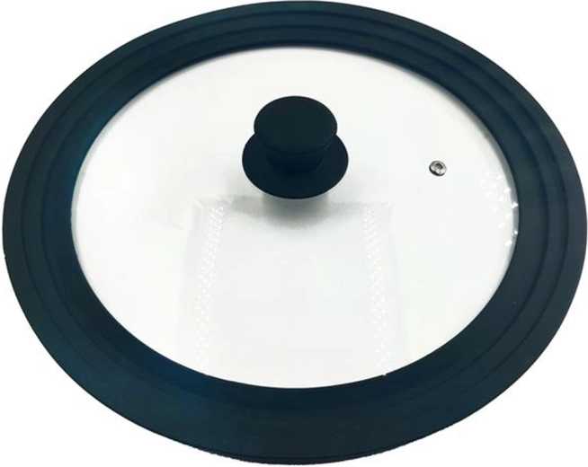 Capac universal din sticlă călită cu supapă de abur 28–32 cm