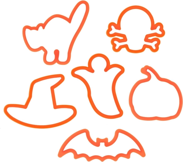 Forme de decupat din plastic pentru Halloween, set 6 buc.