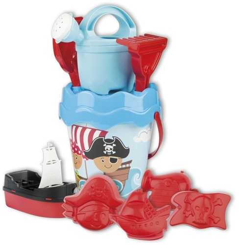 Set Androni pentru nisip pirați în geantă de călătorie – Albastru