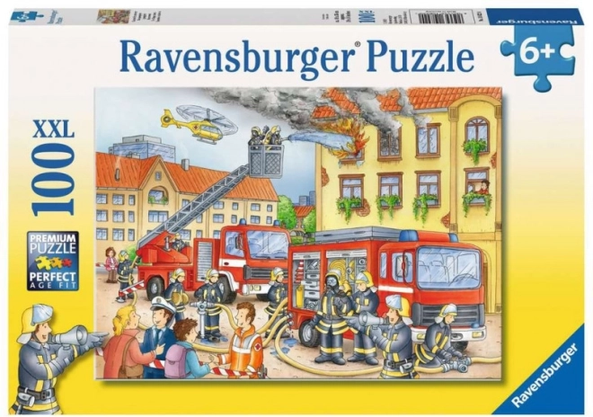 Puzzle Ravensburger pompieri, 100 de piese