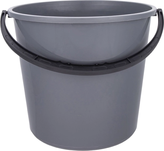 Găleată din plastic cu mâner din plastic 5 l, gri