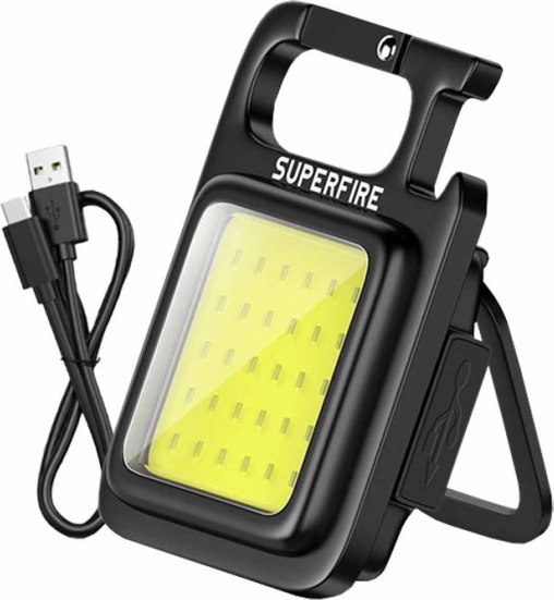 Lampă de atelier SUPERFIRE MX16 cu USB‑C și 4 moduri