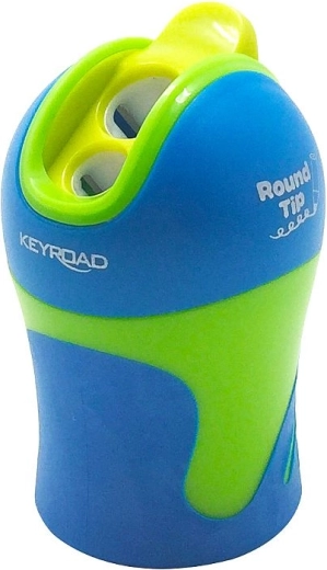 Ascuțitoare Keyroad Color verde cu orificiu dublu