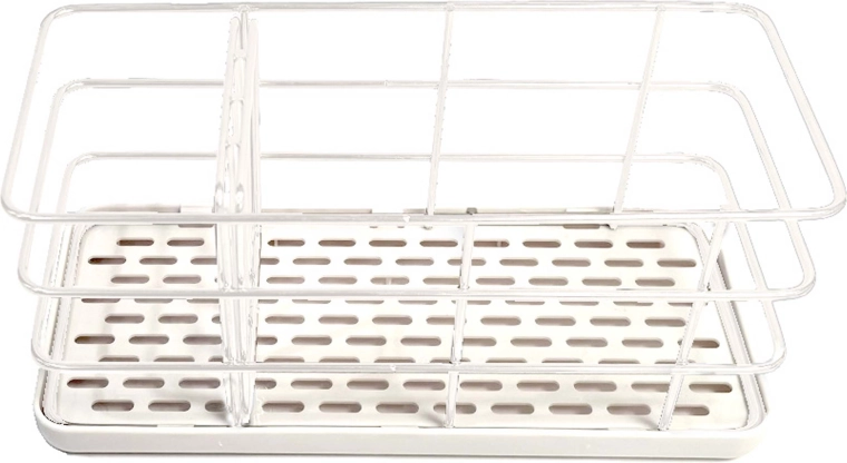 Suport metalic din sârmă pentru vase, alb 20 × 8,5 × 10 cm