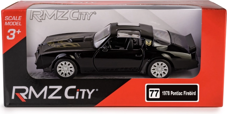 Model metalic de mașină pontiac firebird 1978 1:40 rmz city – negru