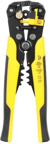 Clește automat pentru dezizolat cu cutter și fălci de sertizare