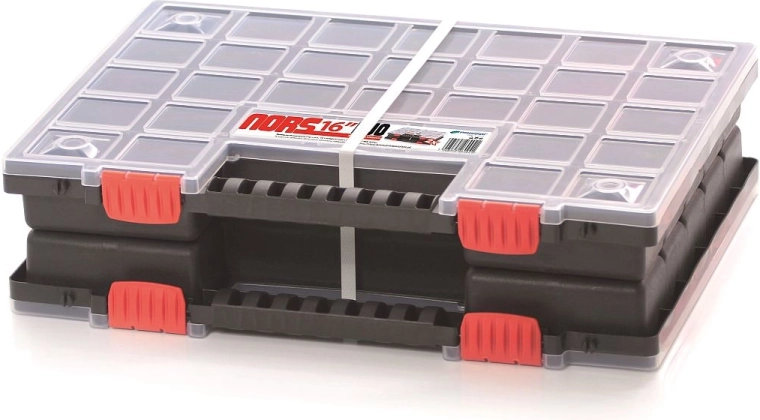 Organizator din plastic NORS DUO cu 64 de compartimente ajustabile